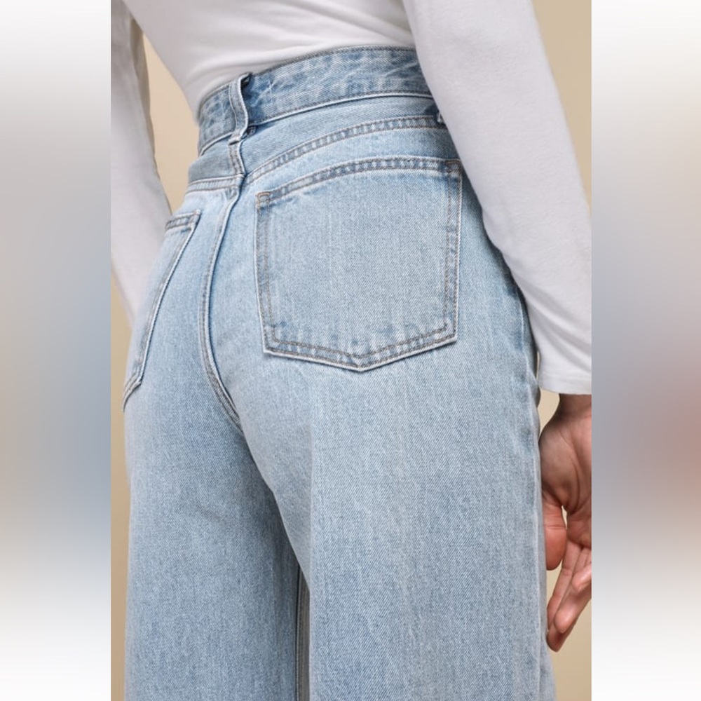 Like New JBD Skilled Sweetie Wide-Leg Light Wash Jeans Size 27 - Picture 4 of 7